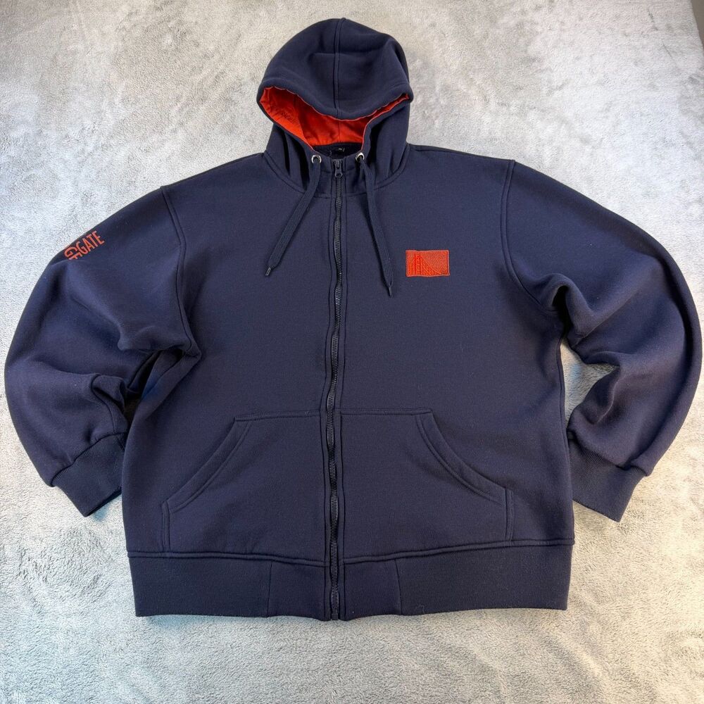 Golden Gate Bridge Hoodie XL Navy Full Zip Sweatshirt San Francisco Fleece